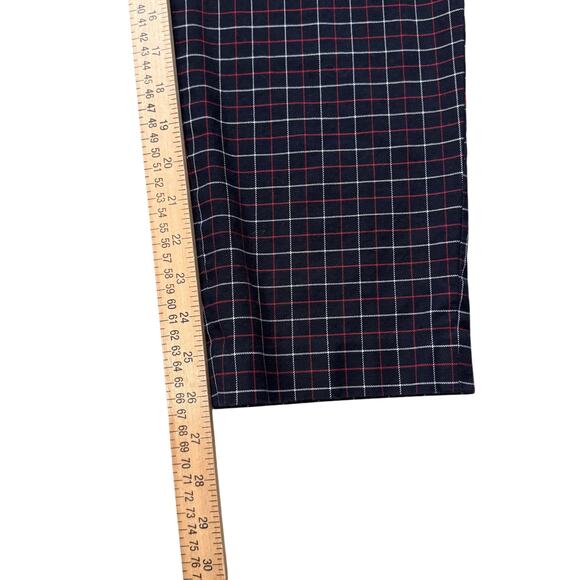 J. Jill Pants Women's 14 Plaid Ankle Tailored Zip Front Blue Red Cream - Picture 10 of 10